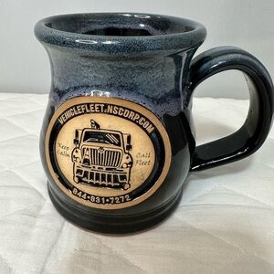 Vehiclefleet Nscorp Handmade USA Glaze Drip Coffee Mug Tea Cup Greyfox Pottery